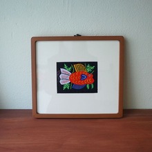mola art frame (coco fish / orange)