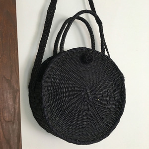 round basket bag (black)