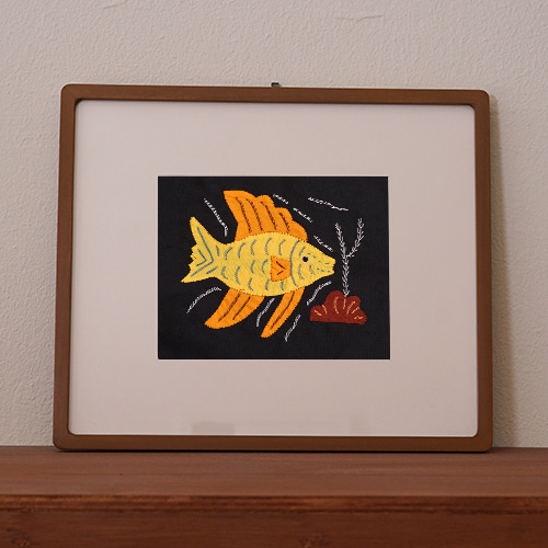 mola art frame (fish / mandarin L)